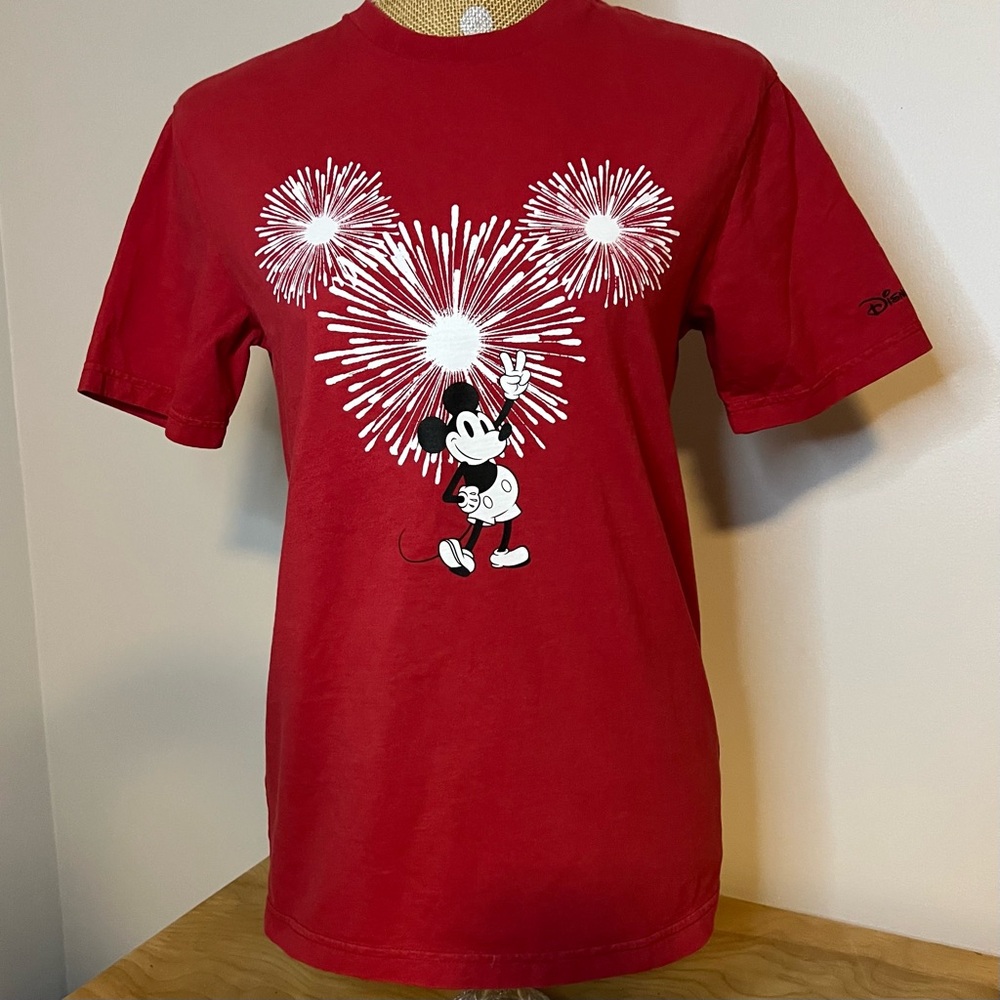 Disney + AE Mickey Fireworks Graphic Tee NWOT